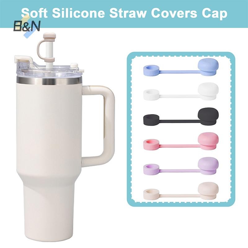B & N Ống Hút Có Thể Tái Sử Dụng Ống Hút Silicon Toppers Tương Thích Với Cốc Đổ Rò Rỉ Chặn Bắn Chống Bụi Ống Hút Bao.