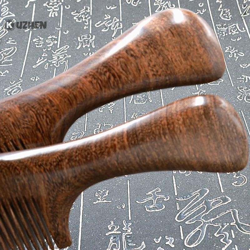 Kuzhen Gỗ Đàn Hương Lược Chải Tóc Máy Mát Xa Răng Rộng Detangle Lược Gỗ Quà Tặng Hộ Gia Đình HOT