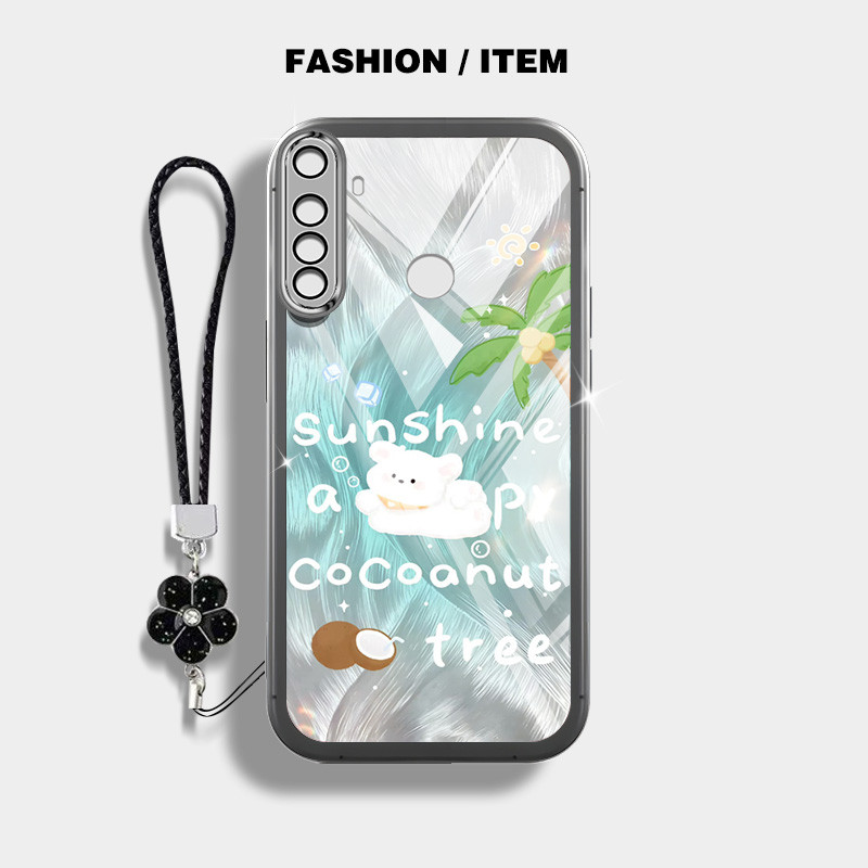 Ốp Điện Thoại YBD Cho OPPO Realme 5 5i 5S 6i C3 C3i Realme Narzo 10 10A 20A Nghệ Thuật Không Gian Giấc Mơ Họa Tiết Hoa Có Dây Buộc