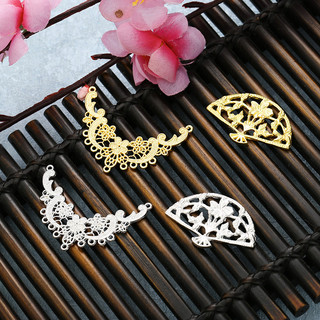 Tự làm phụ kiện trang sức cổ kẹp tóc với tua rua và hạt gạo, mặt dây chuyền hình hoa - 1 cái
