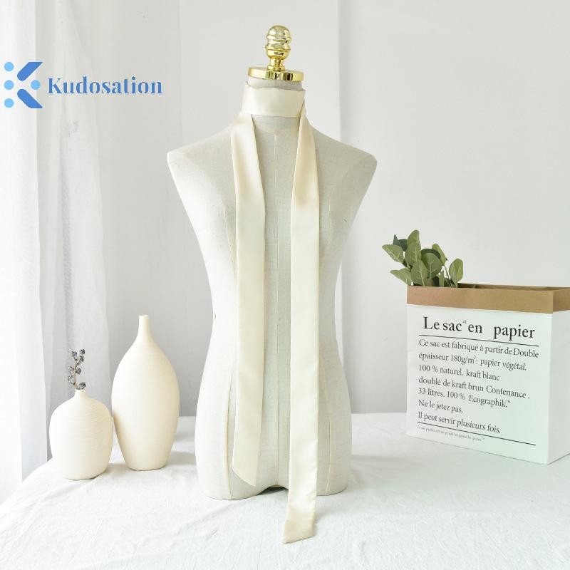 Kudosation 5x200cm Satin Silk N Khăn quàng cổ Khăn quàng cổ Cổ Chắc Chắn Khăn lụa Dài Khăn mỏng Cổ Tóc Túi Ruy Băng s DIY