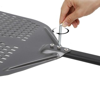[Còn hàng] Xẻng Pizza Nhôm OAKANDME, có tay cầm dài Thìa mái chèo Pizza lớn, Dụng cụ làm bánh 12 / 14 inch có thể tháo rời Vỏ quay Pizza