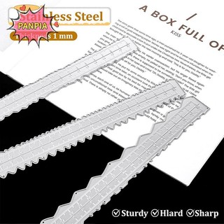 Pnpia 3 Cái Thước Giấy Xé Cạnh Không Đều Dụng Cụ Đo Kim Loại Giấy Stencil Giấy Ripper Dụng Cụ Làm Thẻ Thêu Boutique
