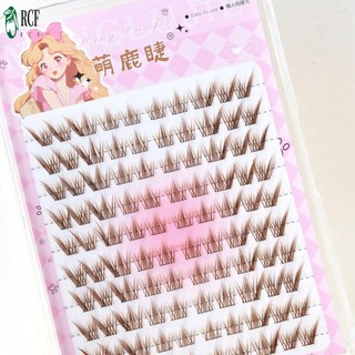 Brown Mix 10-14mm Cụm mi liền mạch dày đặc Mở rộng lông mi lý tưởng cho các bữa tiệc Cosplay và trang phục