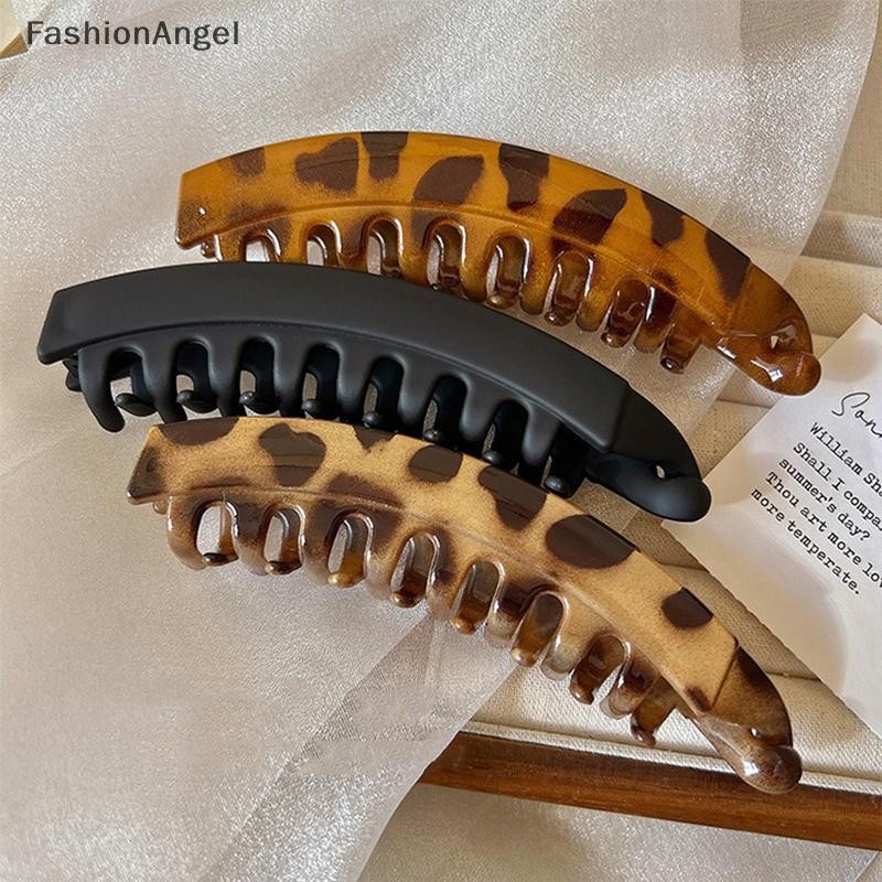 Fashionangel Kẹp Tóc Màu Trơn Chuối Kẹp Phụ Kiện Tóc Nữ Thời Trang Đuôi Ngựa Barrettes Móng Vuốt Tóc Kẹp Tóc Mũ VN