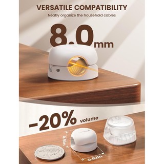 Dụng cụ sắp xếp dây Lamicall Kẹp quản lý cáp lò xo 6 gói Kẹp giữ cáp để bàn nhỏ gọn Giá đỡ dây sạc điện thoại đầu giường Dụng cụ sắp xếp dây dính khe cắm 8 mm nhựa ABS cao su an toàn