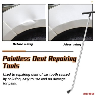Hgv Dent Removal Rod Crowbars Thân xe Paintless Dent Repair Tool Kit với nhiều đầu thay thế cho vết lõm Loại bỏ hư tổn mưa đá