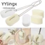 YYlingx Bàn chải bọt biển có thể tháo rời Dụng cụ rửa tay cầm dài bằng thép không gỉ