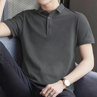 Dichuangzhe Áo sơ mi POLO màu trơn ve áo trẻ trung giản dị công sở khí chất nam ngắn tay hàng đầu mùa hè
