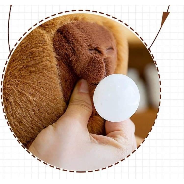 Capybara Thổi Bong Bóng Gấu Bông Capybara Bong Bóng Dễ Thương Capybara Thổi Bóng Chất Liệu Vải Lông Thỏ Mềm Mại