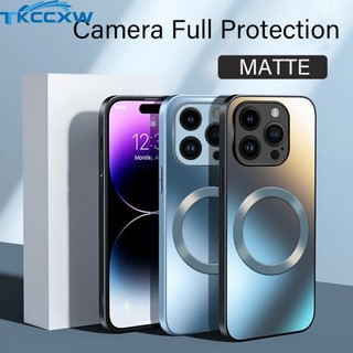 Ốp lưng từ tính sang trọng AG Silicon Matte Frost cho iPhone 15 14 13 12 Pro MAX 14 Plus 13 14 Pro MAX Vỏ bảo vệ