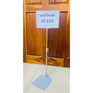 Bộ Chân đế kẹp bảng giá bằng nhôm nhựa, chân đế sắt gắn bảng giá siêu thị