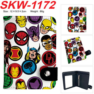 Marvel Spider-Man Iron Man Batman Nam Anime Ví Sinh Viên Cầm Tay Đa Năng Nhiều Khe Cắm Thẻ Túi Đựng Tiền Xu