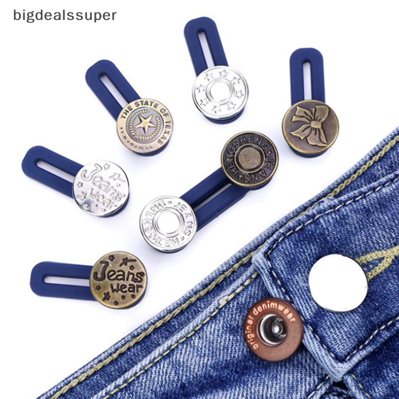 Bigdealssuper Quần Áo Quần Jeans Có Thể Điều Chỉnh Eo Tăng Dây Buộc Thắt Lưng Nút Mở Rộng Siêu