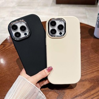 Ốp Điện Thoại OPPO A16 A17 A3S A53 A57 A77 RENO 4 5 6 7 8 PRO 8T 5Z 6Z 2Z 2F Vỏ Mạ Ống Kính Kim Loại Màu Dopamine Mềm Mại Đơn Giản