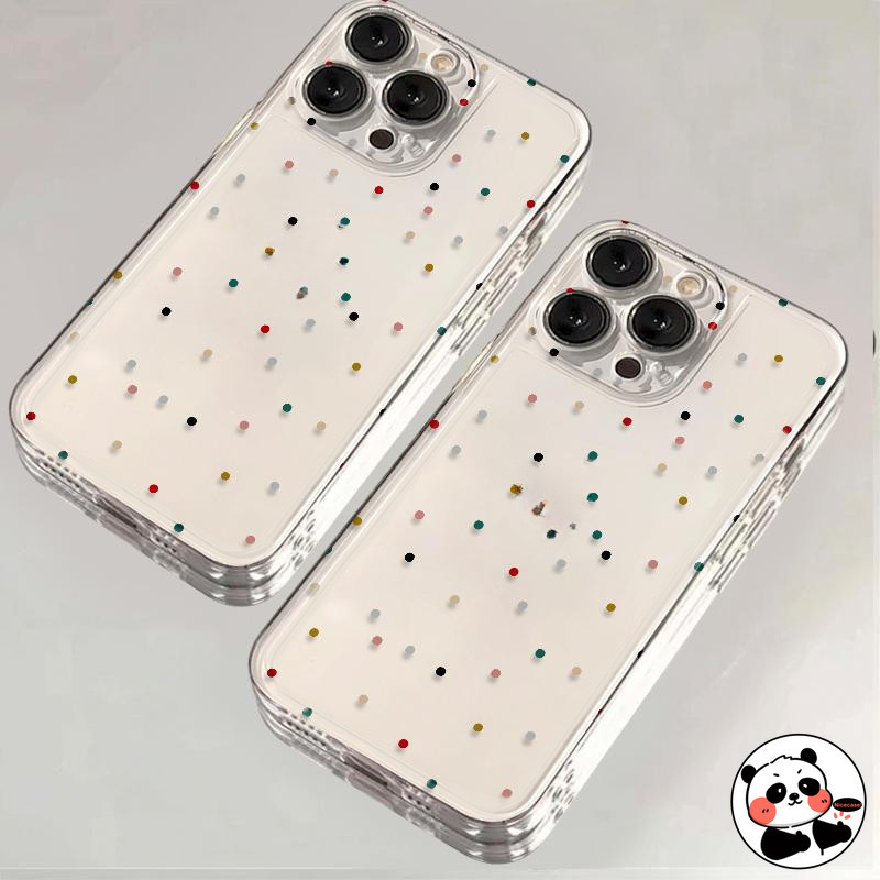 Ốp Dopamine Mùa Hè Cho Samsung Galaxy J8 2018 J7 Pro J5 J2 Prime J6 J4 Plus A7 2018 2015 5G 4G Vỏ Hoạt Hình Dễ Thương Chấm Màu Trong Suốt Mỏng Nhẹ Vỏ Điện Thoại TPU Mềm