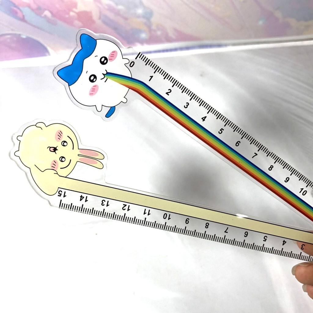 YT4 15CM Hoạt Hình Dễ Thương Chiikawa Hachiware Usagi Thước Thẳng Trường Quà Tặng Cho Trẻ Em Vui Nhộn Sinh Viên Văn Phòng Phẩm