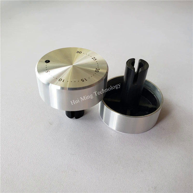 1 Chiếc Nhôm Nhựa Núm Điện Áp Núm Nắp 35 * 14Mm 48 * 17 Điểm Nổi Bật Quy Mô Số Lò Nướng Nồi Chiên Không Khí Hẹn Giờ Điều Chỉnh Núm