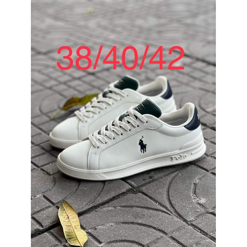 Giày sneaker hàng hiệu P.0.L0 Lau.ren Heritage Court II White  - nhiều phối màu Trắng