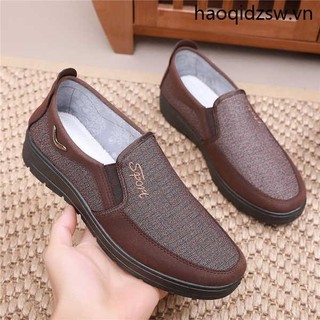 Cũ Bắc Kinh Giày Vải Nam Thoáng Khí Nam Trung Niên Người Cao Tuổi Bố Giày Đế Mềm Chống Trơn Trượt Thường Ngày Người Già