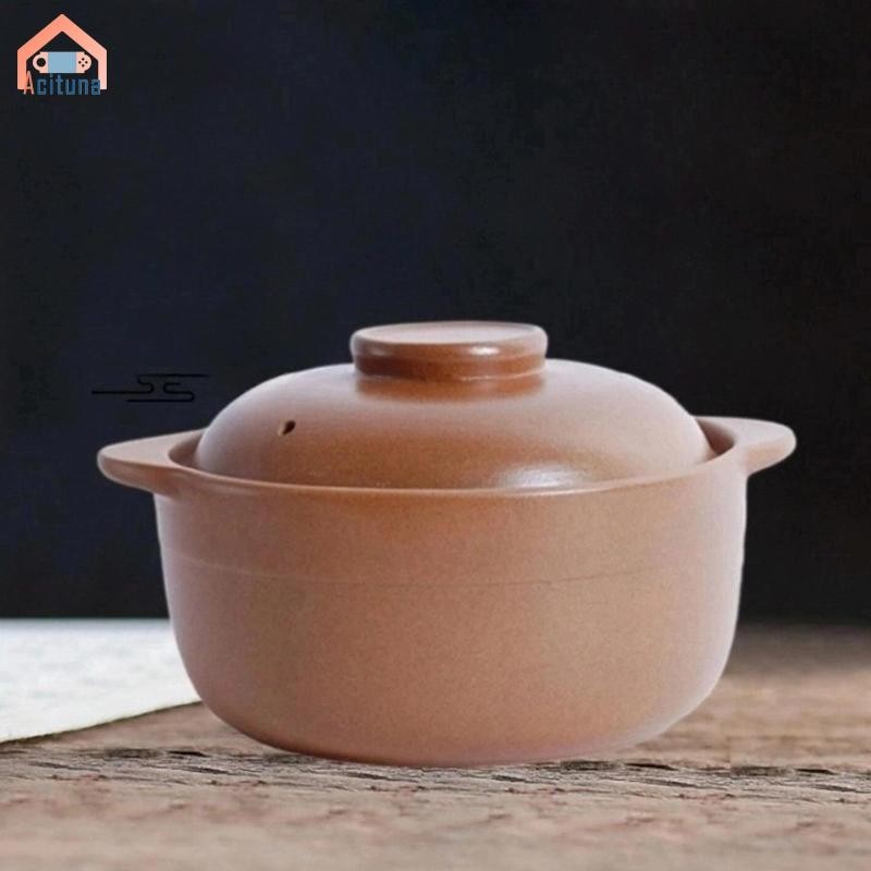 Nồi đất sét Nồi nấu đất sét Handmade Quảng Đông Nồi đất sét không tráng men để nấu ăn Nồi đất nung Nồi nấu ăn