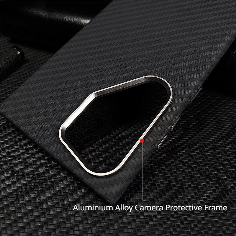 Ốp điện thoại từ tính mỏng sang trọng họa tiết sợi Carbon cho Samsung S26/S25/S24/S24+/S23/S23 Plus/S23 Ultra