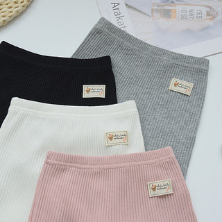 Quần short legging màu trơn bằng vải cotton co giãn dành cho bé gái 1-14 tuổi