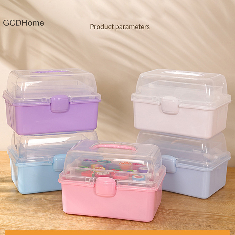 Gcdhome Trẻ Em Phụ Kiện Tóc Hộp Bảo Quản Dây Kẹp Tóc Thẻ Bút Đồ Lặt Vặt Hộp Văn Phòng Phẩm Cô Gái Dễ Thương Hộp Trang Sức HOT