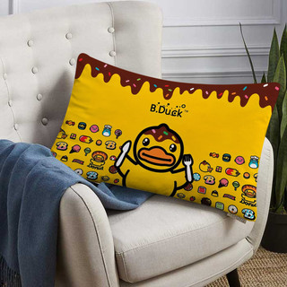 Vỏ gối hình chữ nhật B.Duck hoạt hình Vỏ gối Polyester in bên cạnh Trang trí ghế Sofa tại nhà (Không có lõi)