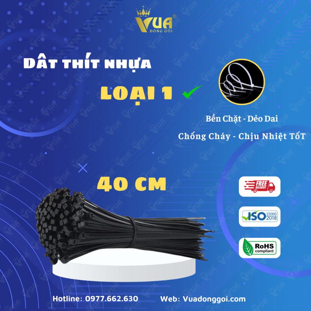 Dây Rút Nhựa 40cm, Dây Thít Nhựa, Lạt Nhựa , Màu Đen, Dài 40cm, 1 Gói ...