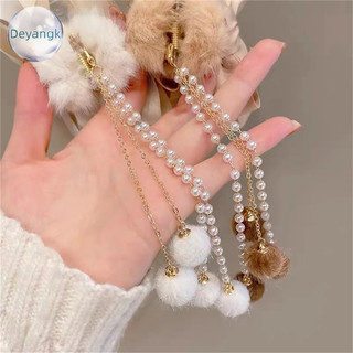 Deyangk Thời Trang Nữ Mềm Mại Sang Trọng Nơ Ngọc Trai sel Tóc Móng Vuốt Kẹp Tóc Thanh Lịch Mũ VN