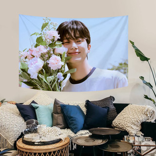 Phim Truyền Hình Hàn Quốc Đáng Yêu Runner Byeon Woo-seok Tường Polyester Tấm Thảm Có Kẹp Treo Tường Tấm Thảm Trang Trí Nhà Cửa Quà Tặng