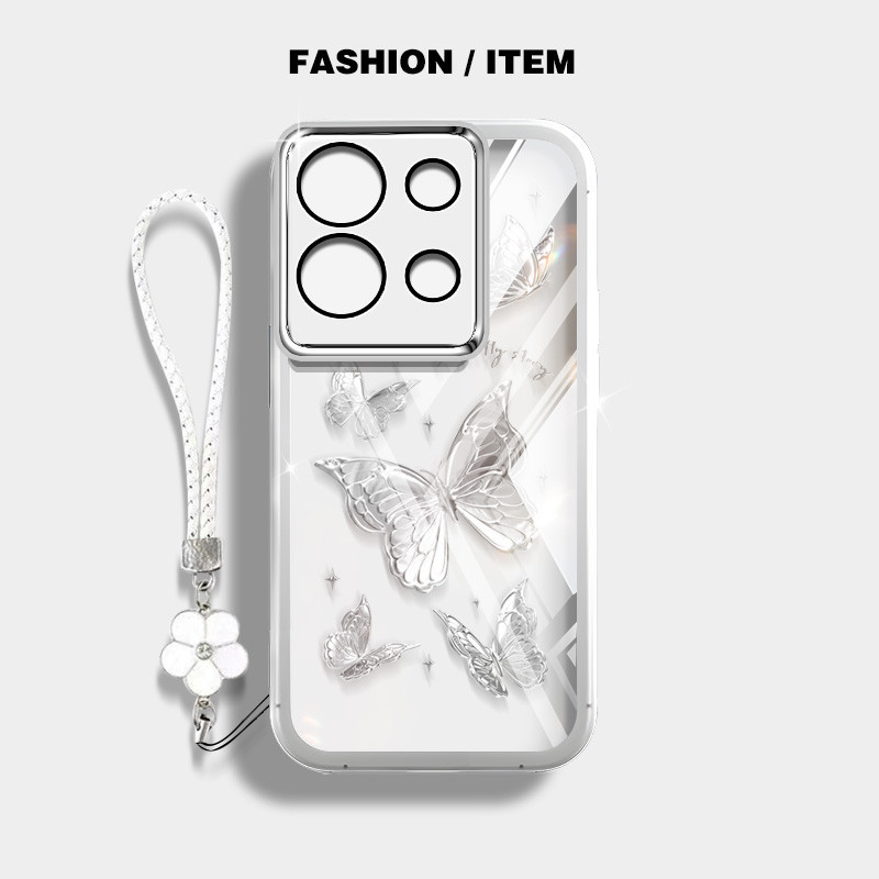 Ốp Điện Thoại YBD INS Style Cho ITEL P65 4G Infinix Note 40 Pro Plus Note 40X X6838 X6853 X6850 X6851 X6851B Vỏ Bướm Niche Được Trang Bị Bảo Vệ Ống Kính