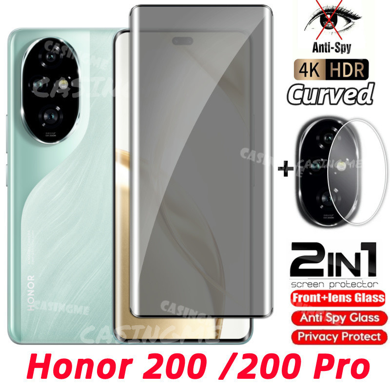 Honor 600 5G 200Pro 2024 Kính cường lực riêng cong cho Honor200 200Honor Honor 200 Pro 5G 200Pro 4G 2024 Tấm bảo vệ toàn màn hình chống gián điệp Phim bảo mật chống Peek
