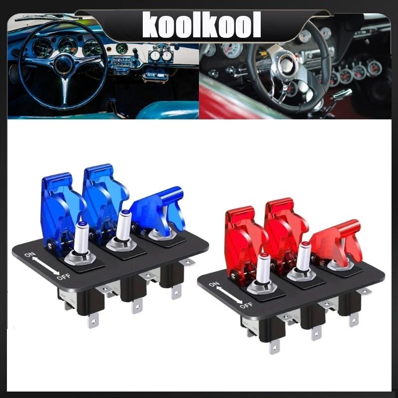 Kool 20A Cầu Chì 24V 12V Bảng Điều Khiển Công Tắc 3 Nút Bật Tắt Đèn Xe Tải Ô Tô