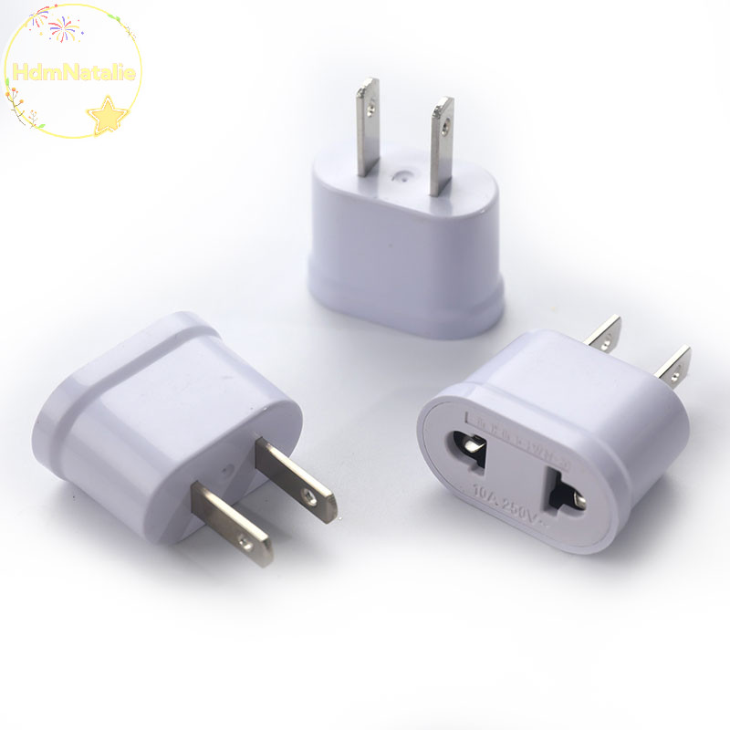 Hdmnatalie US Plug to EU Plug Round And Flat Phích cắm chuyển đổi mục đích kép Ổ cắm chuyển đổi VN