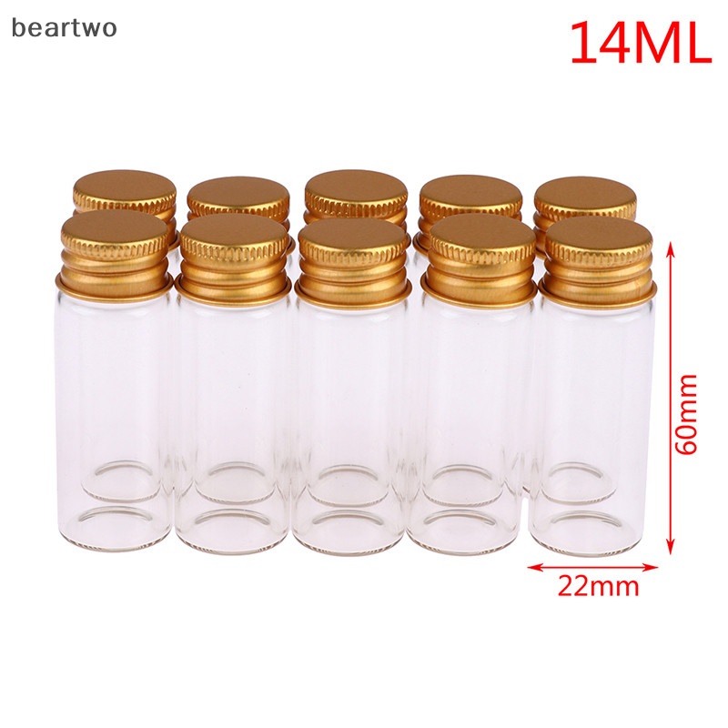 < Beartwo > 10 Cái 5 / 7 / 10 / 14 / 18 / 20ML Chai Thủy Tinh Nhỏ Lọ Thủy Tinh Kín Chai Chúc Chai Đẹp