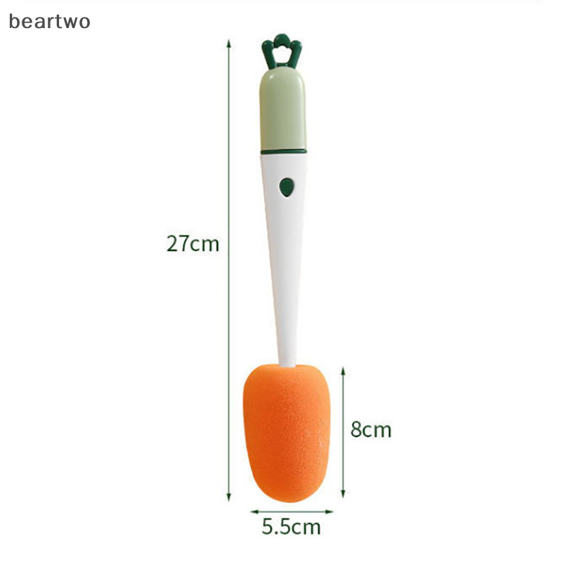 < Beartwo > Bàn chải làm sạch 3 trong 1 Cốc chà sàn Tay cầm dài Chai lười Bàn chải rửa Bàn chải đẹp