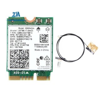Thẻ WiFi 9560NGW + Ăng-ten không dây 1730Mbps AC 9560 Băng tần kép 2.4G + 5G BT 5.0 802.11Ac M.2 CNVI 9560NGW Bộ chuyển đổi không dây