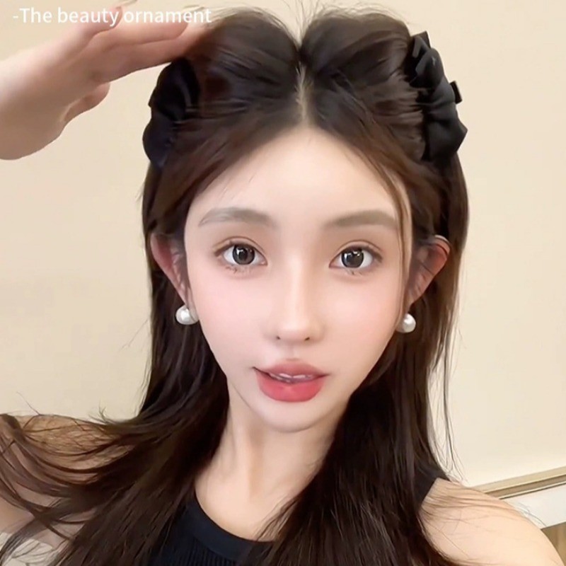 Nơ Đen Kích Thước Nhỏ Lấy Kẹp Mùa Hè Bên Nổ Tấm Tóc Lấy Kẹp
