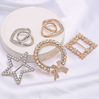 Khóa thắt nút kim loại góc ngọc trai, kim cương, thắt lưng áo thun phong cách Chanel, khăn quàng cổ, kiểu Nhật