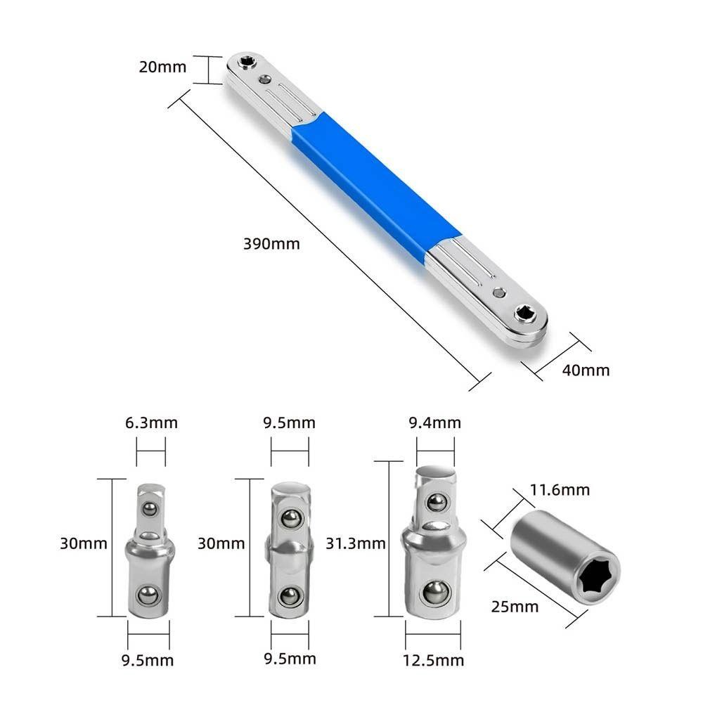 Cờ lê mở rộng bù đắp AWNGD, Ổ cắm cờ lê hai đầu bằng thép, Cờ lê Ratchet đa năng xoay 360 độ Hone