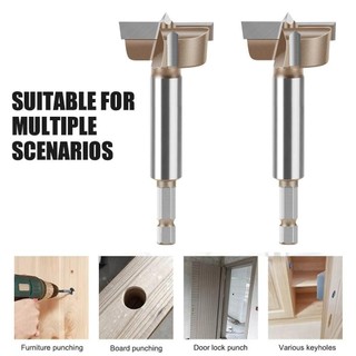 Bit nhàm chán bản lề VOIDLESS, Mũi khoan đôi 10-25mm, Dụng cụ chế biến gỗ ba lỗ cacbua vonfram