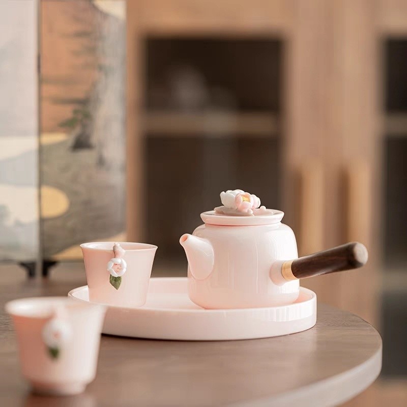 ✨Chén Trà Kung Fu Gốm Mini Độc Lạ - Màu Hồng Ngọt Ngào, Tạo Hình Kỳ Quặc Dễ Thương | Dung Tích 45ml Nhỏ Xinh Cho Nữ | Decor Bàn Làm Việc, Quà Tặng Sinh Nhật