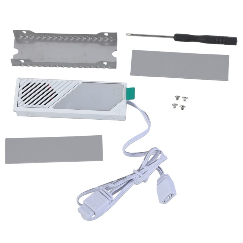 Bộ tản nhiệt đĩa rắn Moon 2280 với quạt ARGB Vây làm mát bằng nhôm với tấm lót nhiệt Tăng cường tản nhiệt trong CPU