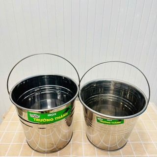 Xô Đá inox quai - XÔ ƯỚP LẠNH CHẤT LIỆU INOX 304 KHÔNG GỈ - KHÔNG BẠC MÀU Thùng Chứa Đá - Phương Trang