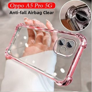 Ốp điện thoại trong suốt màu cho Oppo A5 2025 cho Oppo A5 A3 Pro A3Pro A5Pro A5X A3X OppoA5 4G 5G Vỏ điện thoại TPU trong suốt mạ điện Vỏ chống sốc Bảo vệ mặt sau mềm chống rơi