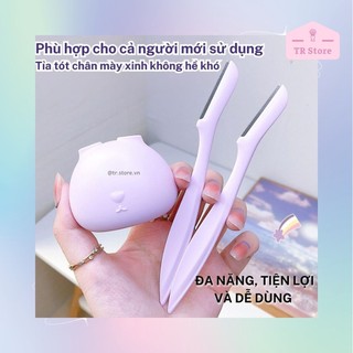 Bộ 2 Dao Cạo Kèm Giá Đỡ Thiết Kế Con Thỏ XCFL - Dụng Cụ Cạo Lông Mặt 3 Màu