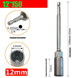 Đầu Chụp Bulong Dài 150MM, Chân Lục Giác, Size 8/10/12/13mm, Bán Lẻ, Chất Lượng Cao, Giá Tốt, Free Ship