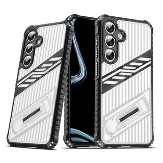 Dành cho Samsung Galaxy S24 FE S23 FE S21 FE S20 FE 5G Ốp điện thoại PC cứng trong suốt TPU mềm tích hợp chân đế ẩn Chống rơi Vỏ mỏng chống sốc